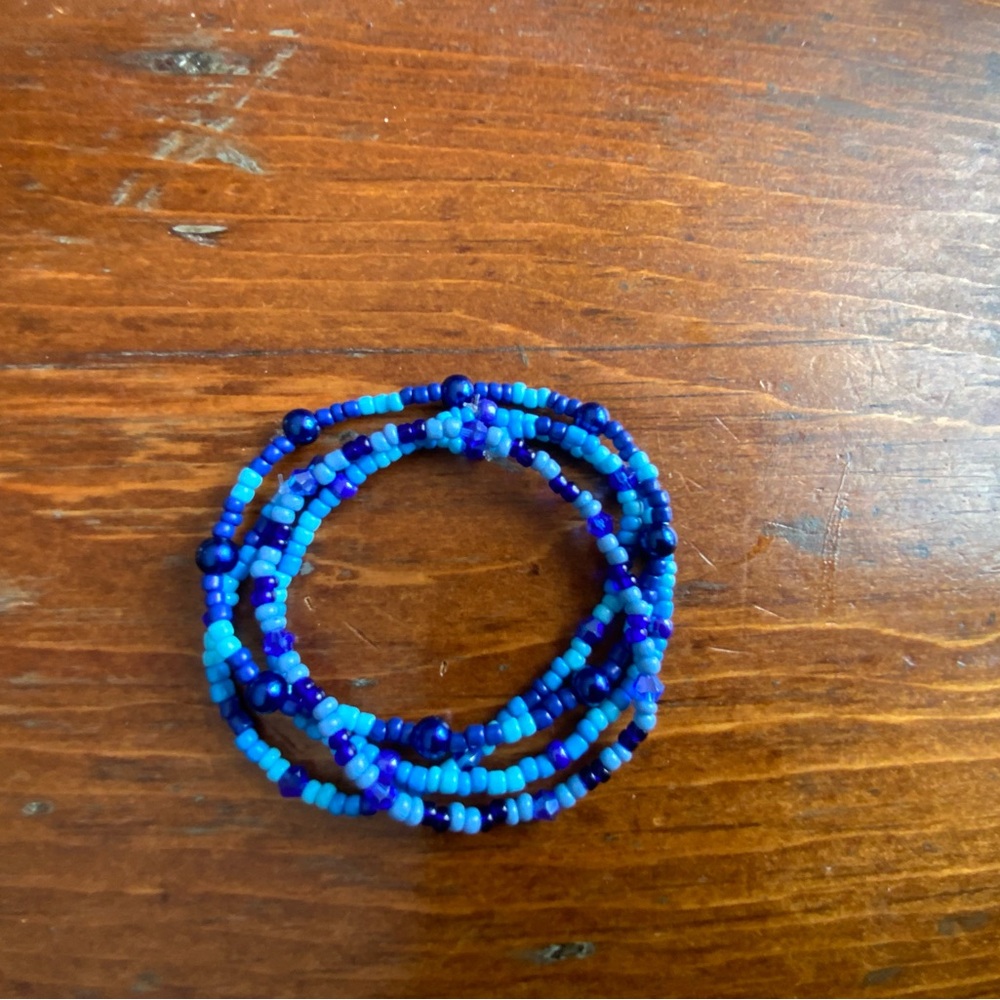 Blue Beaded Bracelets